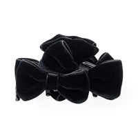 Primary Velvet Hair Clip L (Black)
