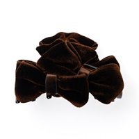 Primary Velvet Hair Clip L (Brown)