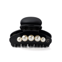 Polite Pearl Hair Clip M (Black)