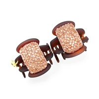 [Limited Edition] Crystal Crush Whip Clips (Pink Beige) - Set of 2