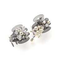 Classic Shiny Whipped Cream Clips (Set of 2, White)