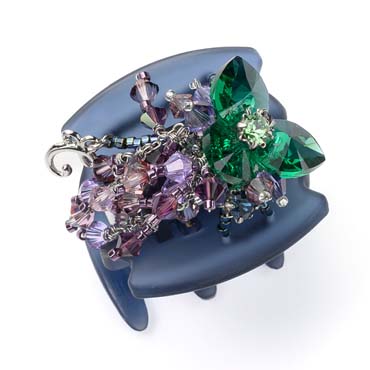 ファンフラワー「藤」 デザートクリップ 中(パープル)