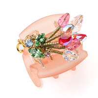 4/24発売 ファンフラワー「チューリップ」 デザートクリップ 中(ピンク)