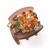 4/24発売 ファンフラワー「マリーゴールド」 デザートクリップ 中(オレンジ)