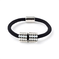 Crystal Mesh Ring Pony (White)