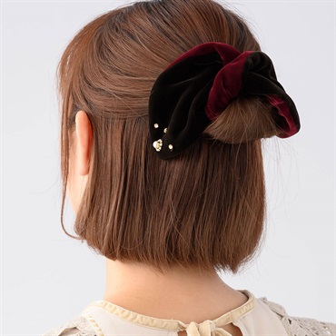 [网络独家] Brilliant Pearl Twist Scrunchie（棕色混合）