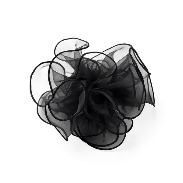 Layered frill scrunchie (black)