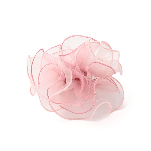 Layered frill scrunchie (pink)