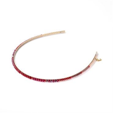 9/19発売 カットビーズグラデーション ヘアバンド(レッド)