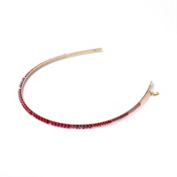 カットビーズグラデーション ヘアバンド(レッド)