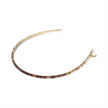 9/19発売 カットビーズグラデーション ヘアバンド(ブラウン)