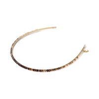 カットビーズグラデーション ヘアバンド(ブラウン)