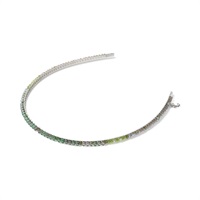 カットビーズグラデーション ヘアバンド(グリーン)