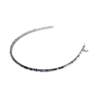 カットビーズグラデーション ヘアバンド(ブルー)