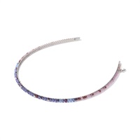 カットビーズグラデーション ヘアバンド(パープル)