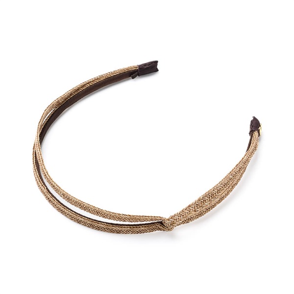 Classical raffia headband (beige)