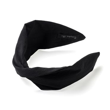 コクーンシャンブレー フレキシフィットヘアバンド(ブラック)