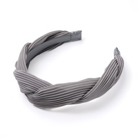 Classical pleated Flexifit headband (gray)