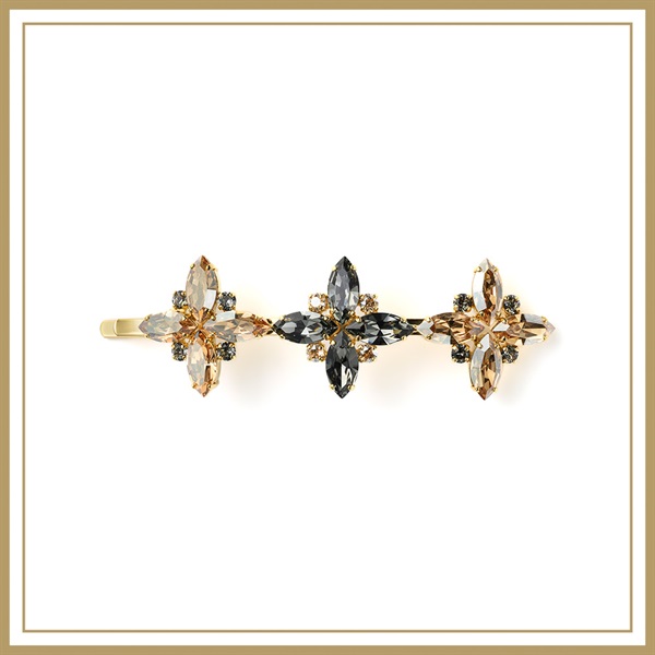 ジオメトリーエモーション ロングピン(ベージュミックス)