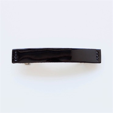 SALE50%OFF Elaborate　patent leather barrette small / black