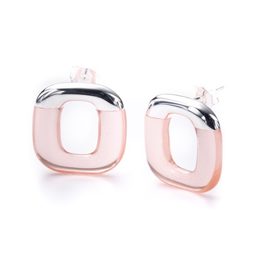 SALE30%OFF LUCAS JACK　IRENE SQUARE PIERCED EARRINGS/イレーネ スクエア ピアス(アンティークピンク)SV925