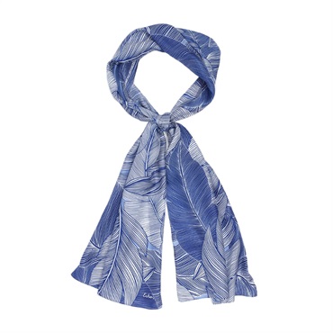 SALE70%OFF 【Echo New York】TROPIC PALM SILK OBLONG デザインスカーフ(SEA BLUE)