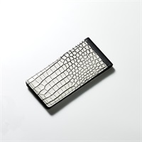 ROIS ROIA クロコダイルスマホカバー (ブラック・ヴェイン・クォーツ)