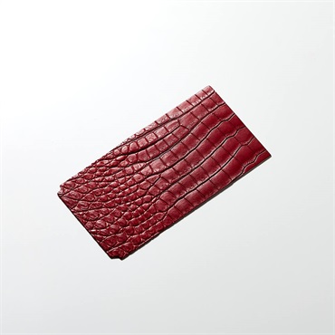 ROIS ROIA クロコダイルスマホカバー (ロイヤル・ガーネット) Type-A