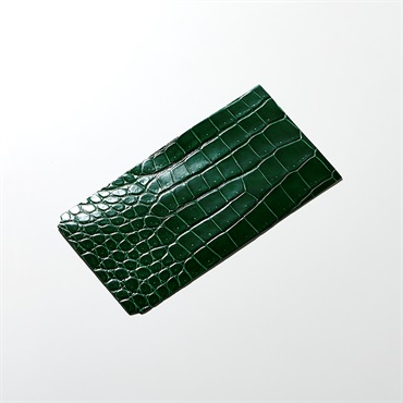 ROIS ROIA クロコダイルスマホカバー (インペリアル・エメラルド) Type-B