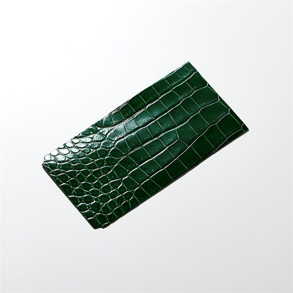 ROIS ROIA クロコダイルスマホカバー (インペリアル・エメラルド) Type-B