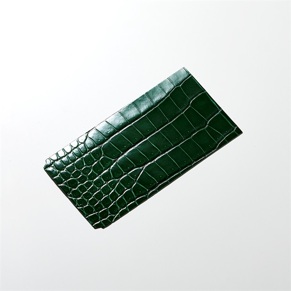 ROIS ROIA クロコダイルスマホカバー (インペリアル・エメラルド) Type-D