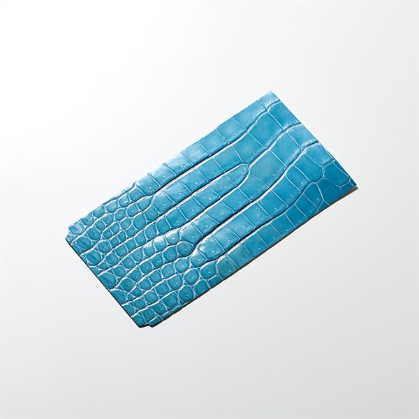 ROIS ROIA クロコダイルスマホカバー (ブルーオパール) Type-A