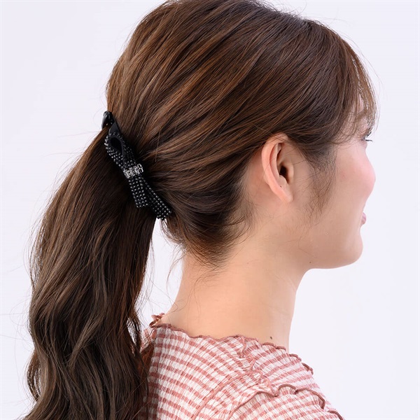 新品】コンプレックスビズ クリスタルメッシュ ポニー - ヘアアクセサリー