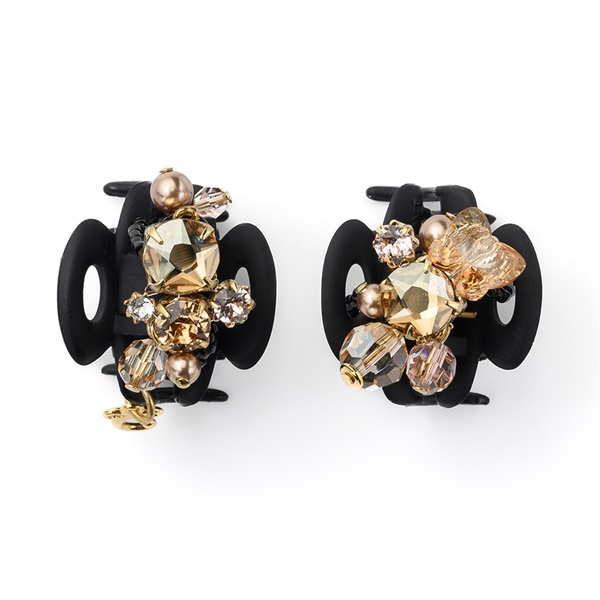 クリスタルアミュレット ホイップクリップ2個セット(ゴールドカラー