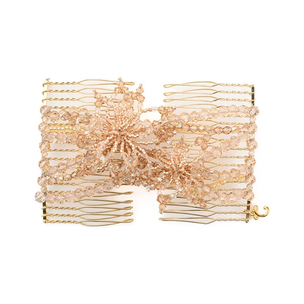 フローラルアイスフラワー グラスコーム(ベージュミックス