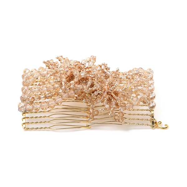 フローラルアイスフラワー グラスコーム(ベージュミックス) | イージー