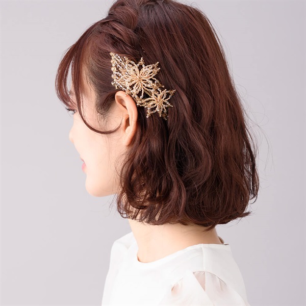 フローラルアイスフラワー グラスコーム(ベージュミックス