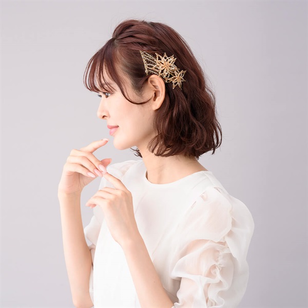 フローラルアイスフラワー グラスコーム(ベージュミックス) | イージー