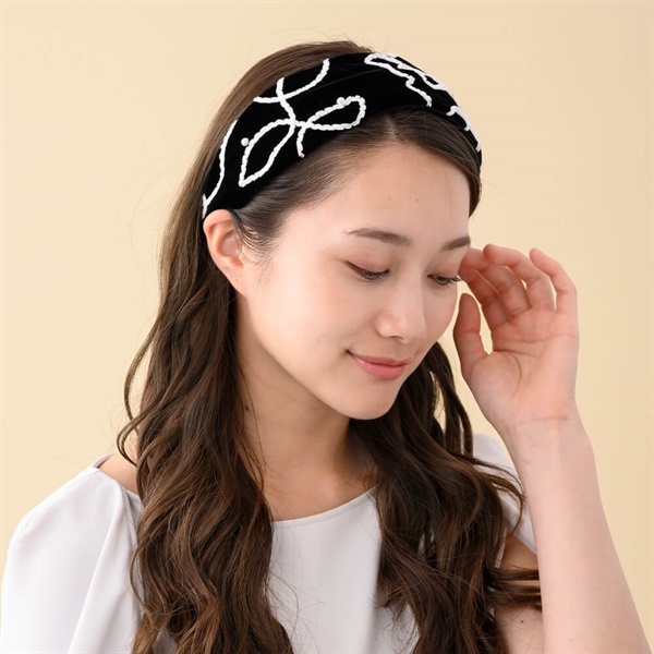 ディヴァインベルベット フレキシフィットヘアバンド(ブラック