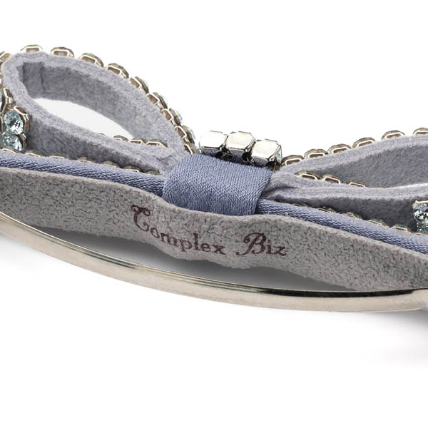 クリスタルメッシュパヴェ スリムバレッタ(アイスブルー) | バレッタ