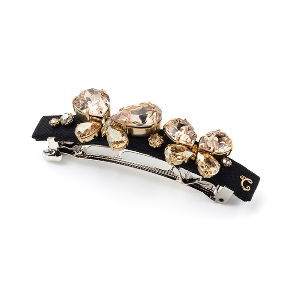 クリスタルアミュレット バレッタ(ゴールドカラー) | バレッタ