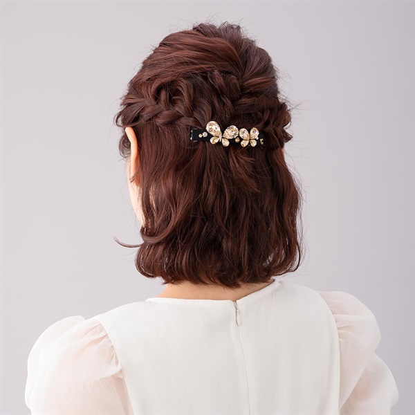 クリスタルアミュレット バレッタ(ゴールドカラー) | バレッタ