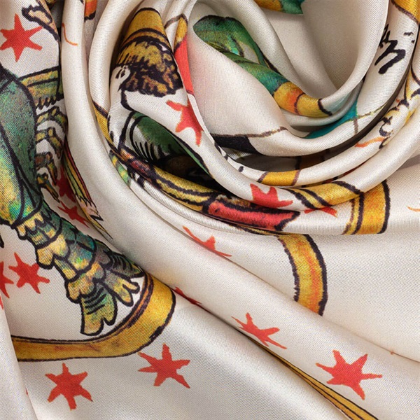 Echo New York】MANUSCRIPT TAROT SILK SQUARE デザインスカーフ(CREAM